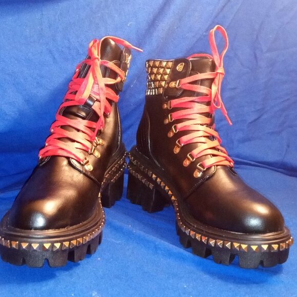 BIG STEPPIN  STUDDED CHUNKY HEEL BOOT ( BRAND NEW !!!!!!!!!!!! ) - Picture 7 of 8